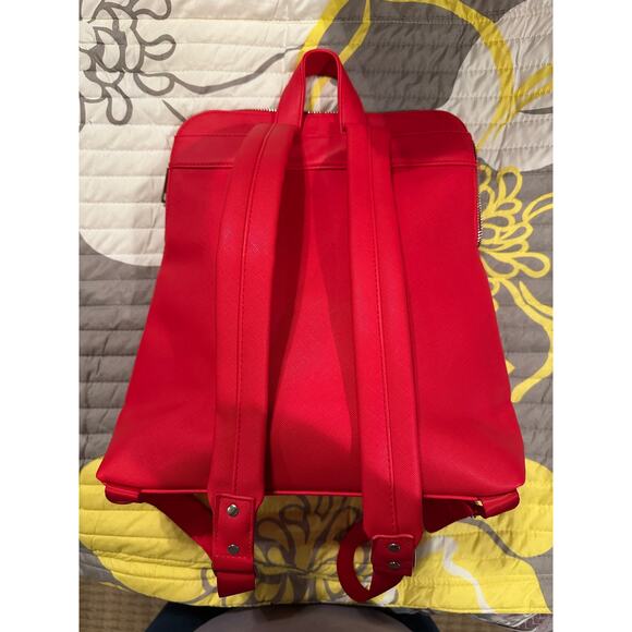 NWOT Disney Parks Red Mickey Mouse Mini Backpack Faux Leather Tote - Picture 2 of 4